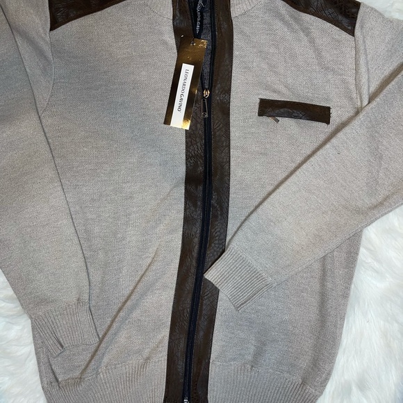 Men modern sweater zipper Leonardo Gavino - Picture 3 of 7
